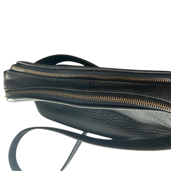 Coach Vintage Rare 4914 Sonoma Natural Grain Double Zip Black Leather Satchel - Picture 9 of 10